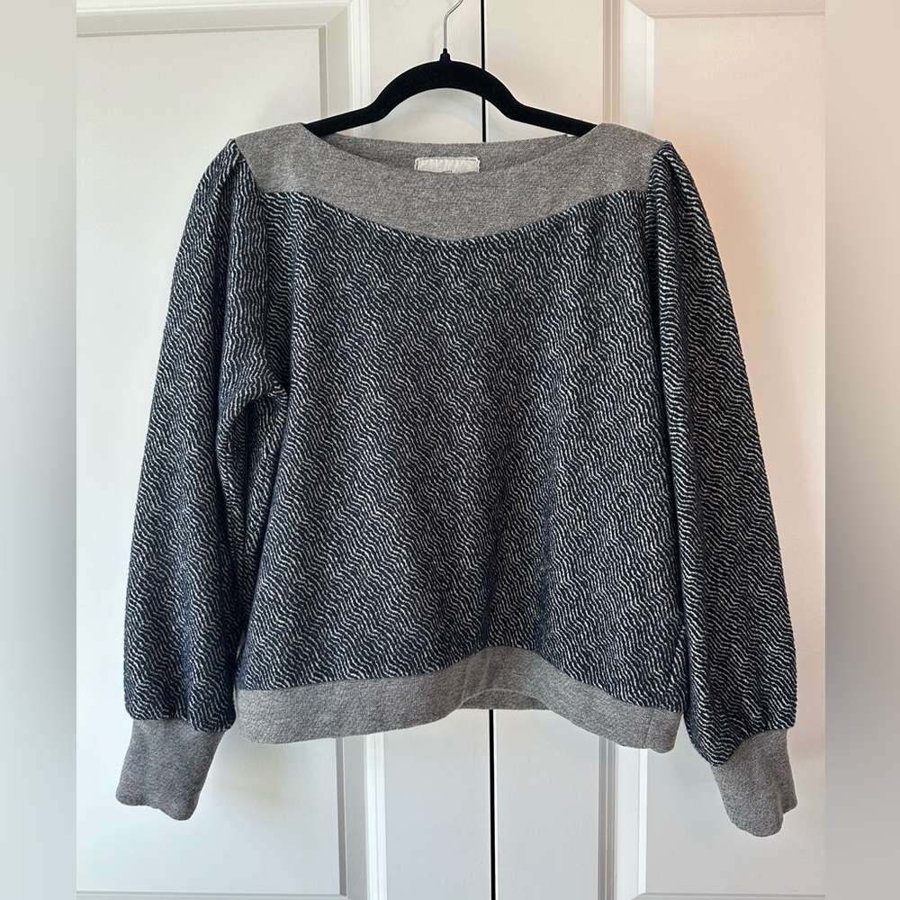 Sita Murt Sweatshirt Jacquard Blue and Gray (Size L)